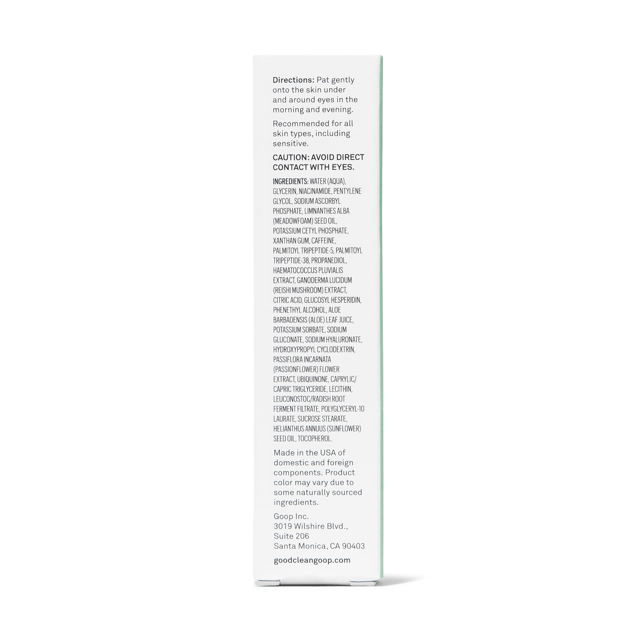 Good Clean Goop Wide-Awake Eye Serum supports brighter-looking under-eye with reduced puffiness