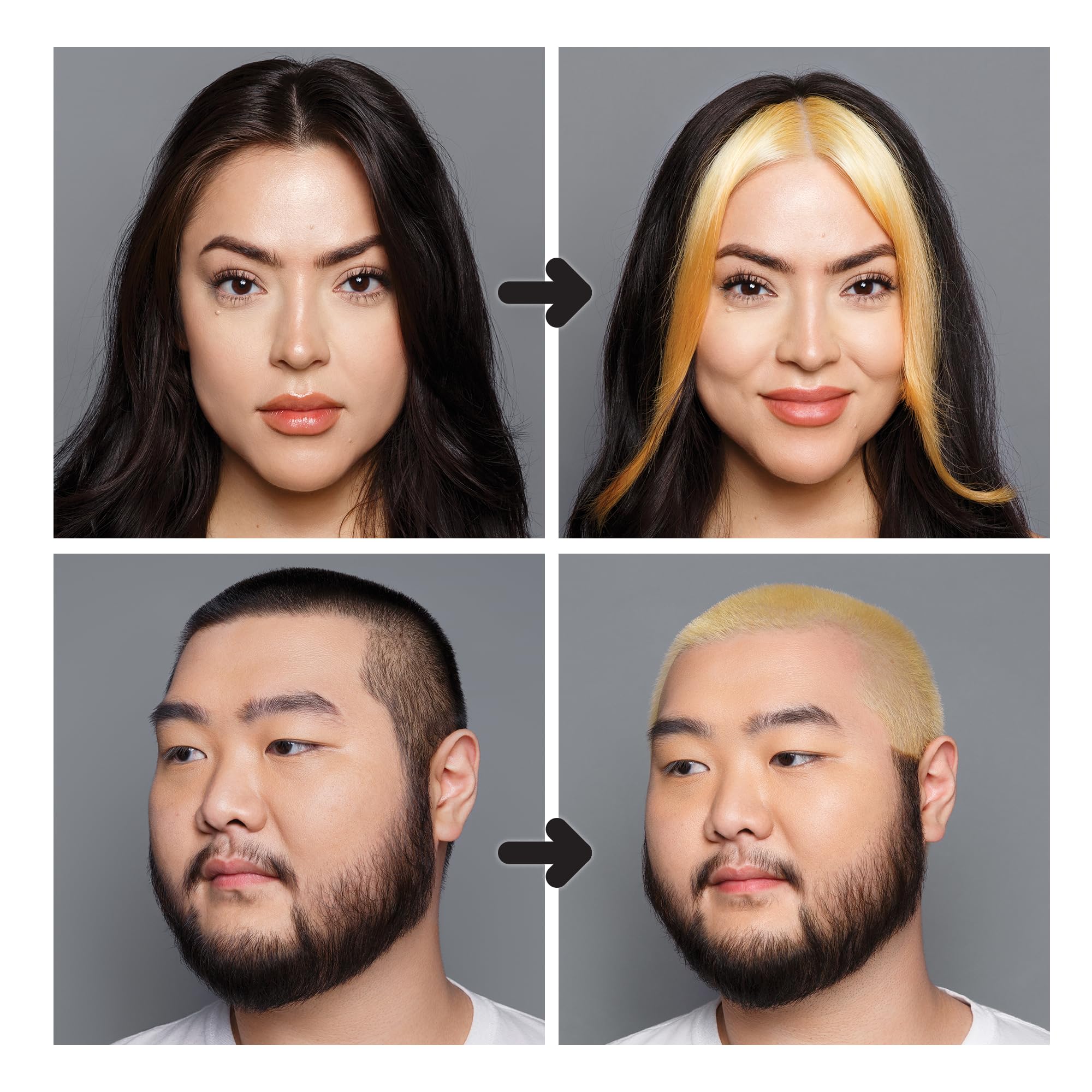 Good Dye Young coconut oil conditioning visible during lightening process