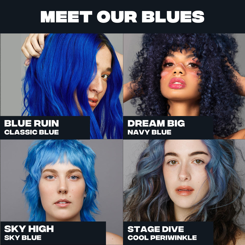 Good Dye Young application demonstrates even saturation for uniform blue color.