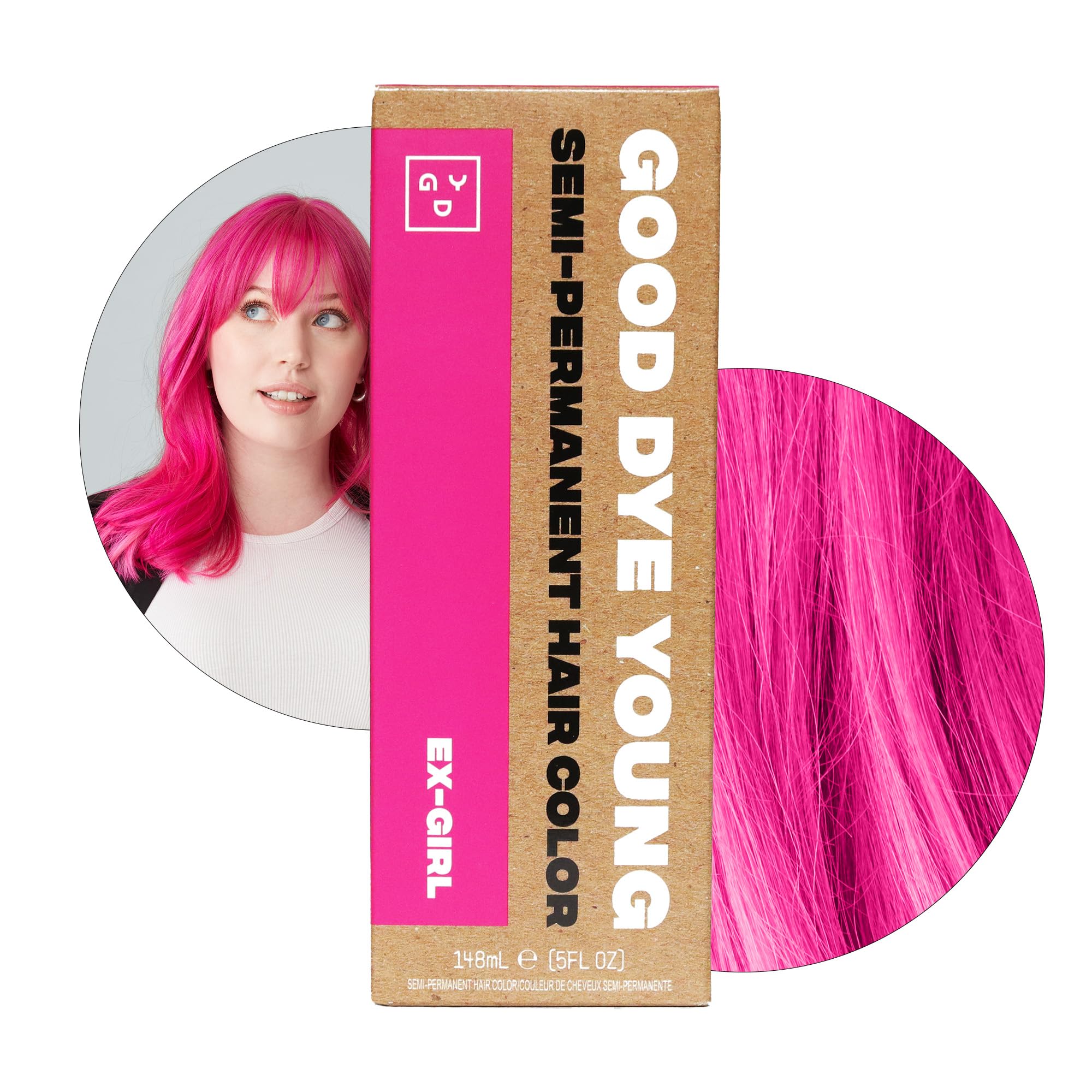 Good Dye Young Ex-Girl pink dye being applied for a vibrant result
