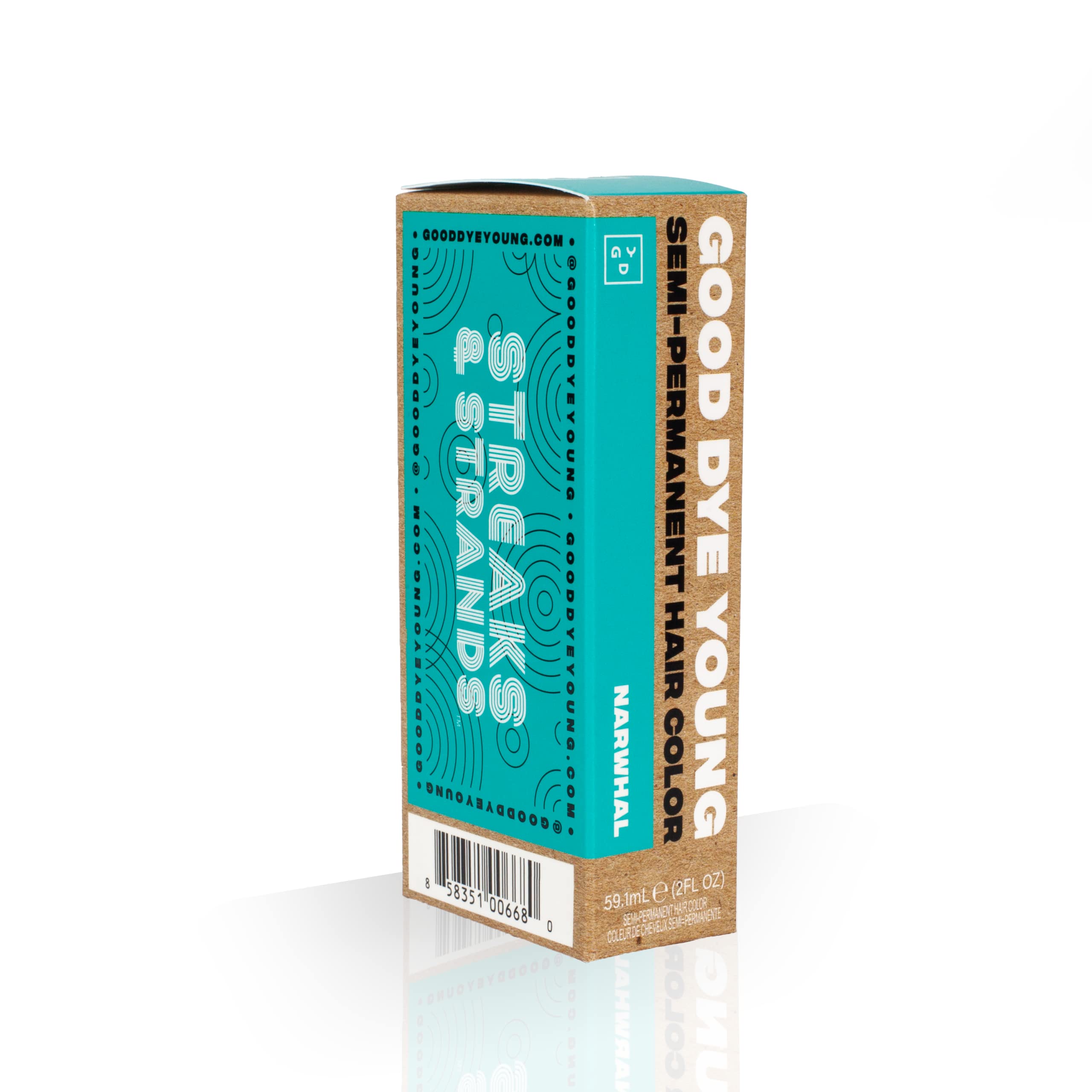 Good Dye Young Narwhal Teal packaging featuring vegan, cruelty-free credentials.
