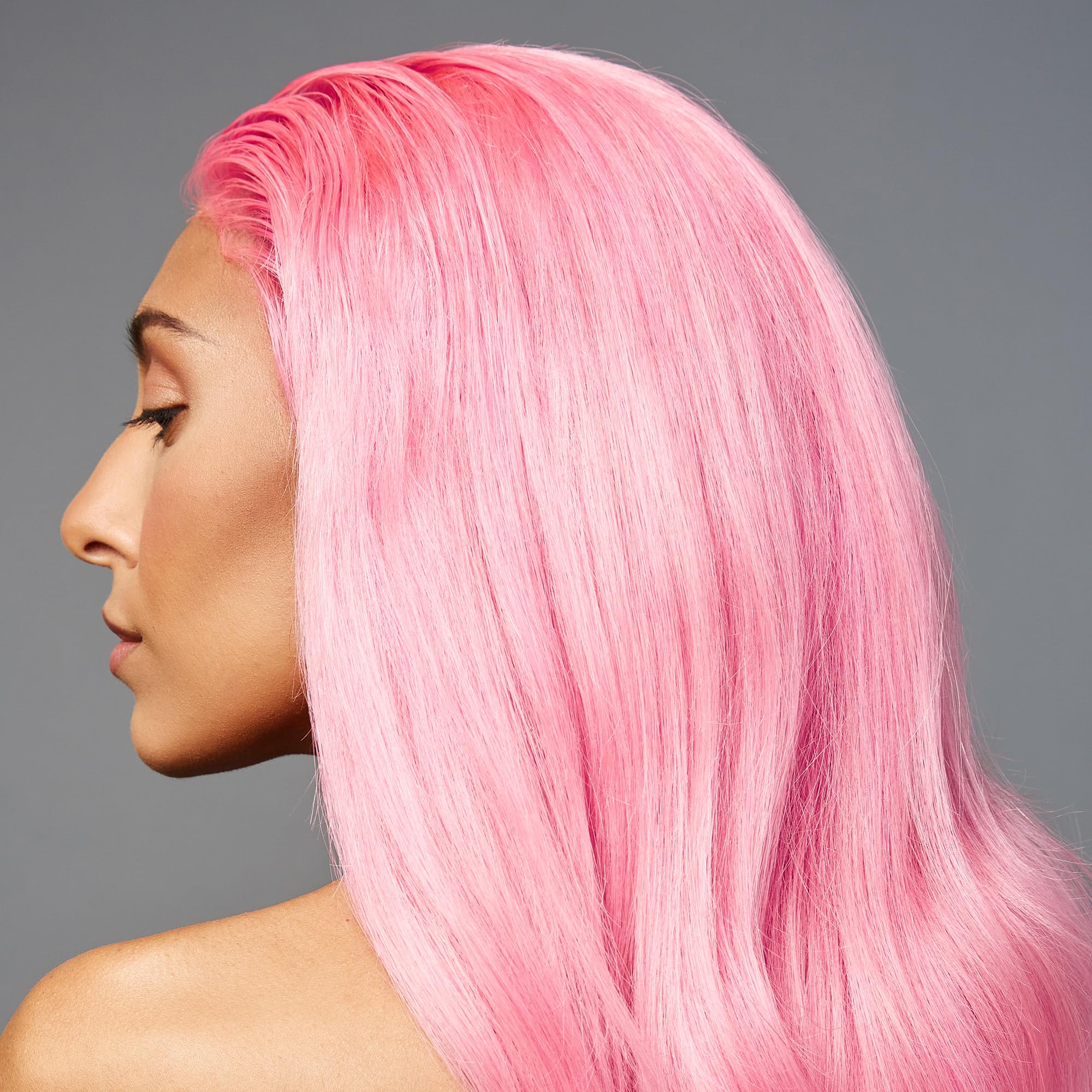 Gloves on ready for an even, mess-free application with Candy Pink dye.