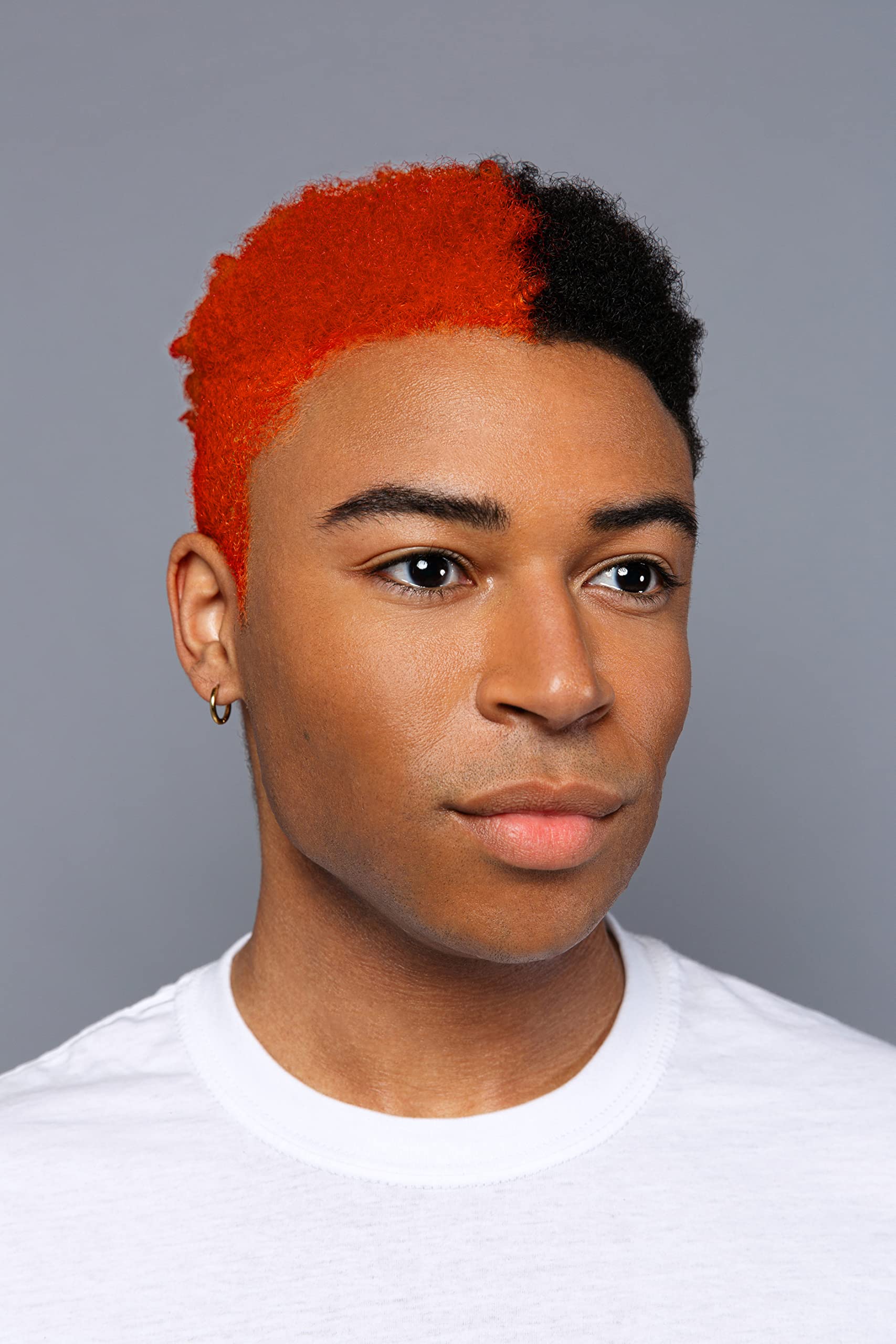 Good Dye Young Riot Orange strands showcase bold color with conditioning shine.