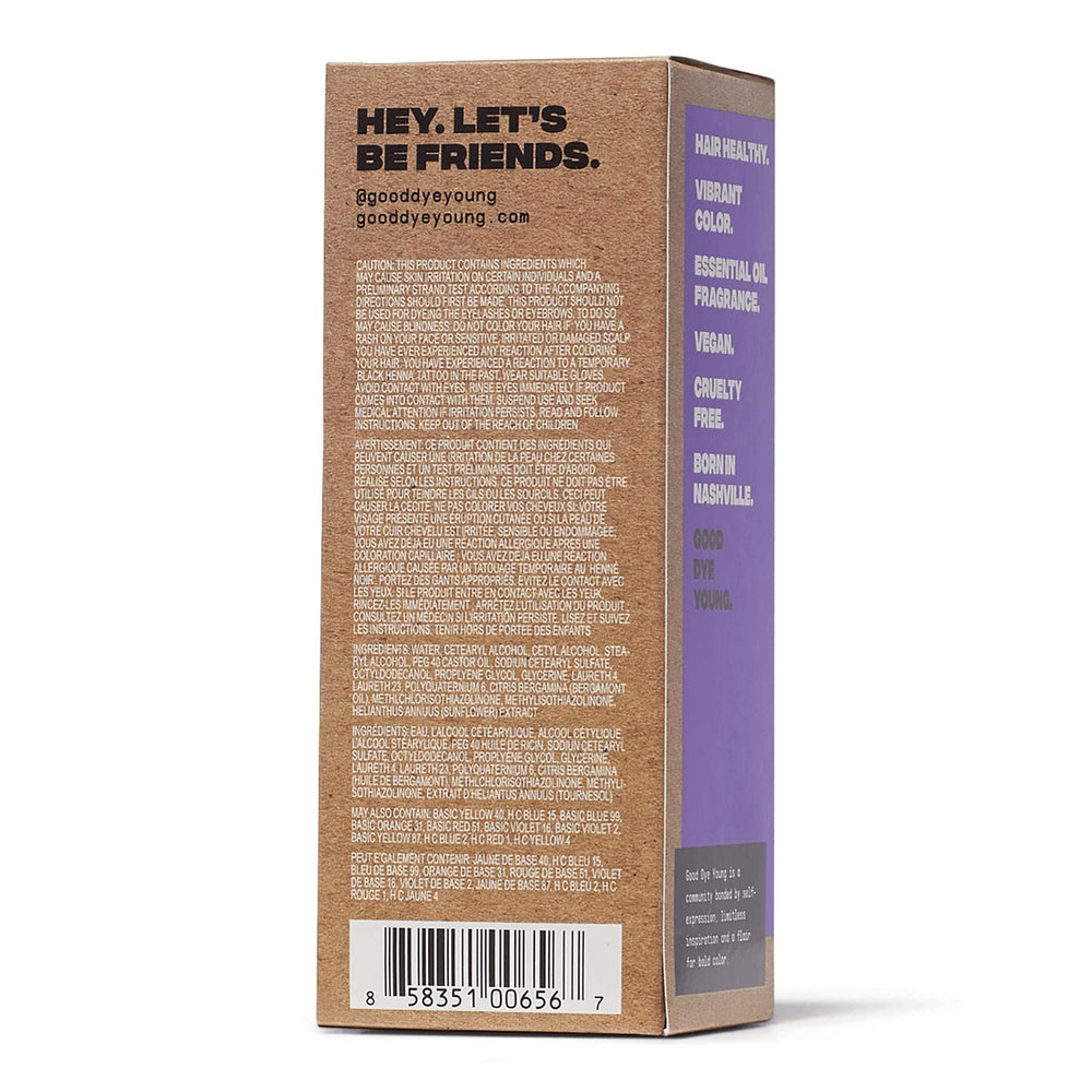 Good Dye Young semi-permanent color cream during easy conditioning application