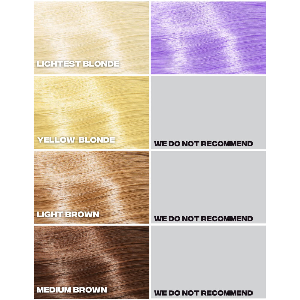 Good Dye Young color swatches showing rich violet shade for bold looks.