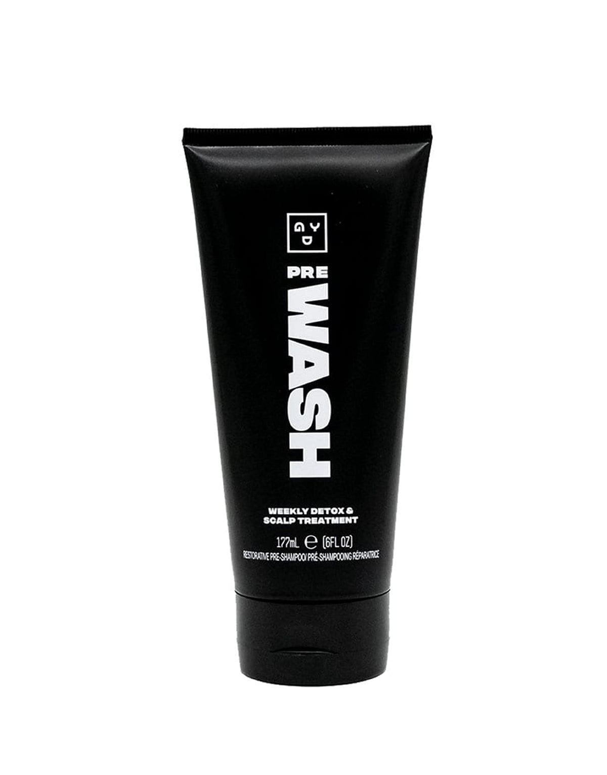 Good Dye Young scalp scrub bottle for gentle pre-wash cleansing.