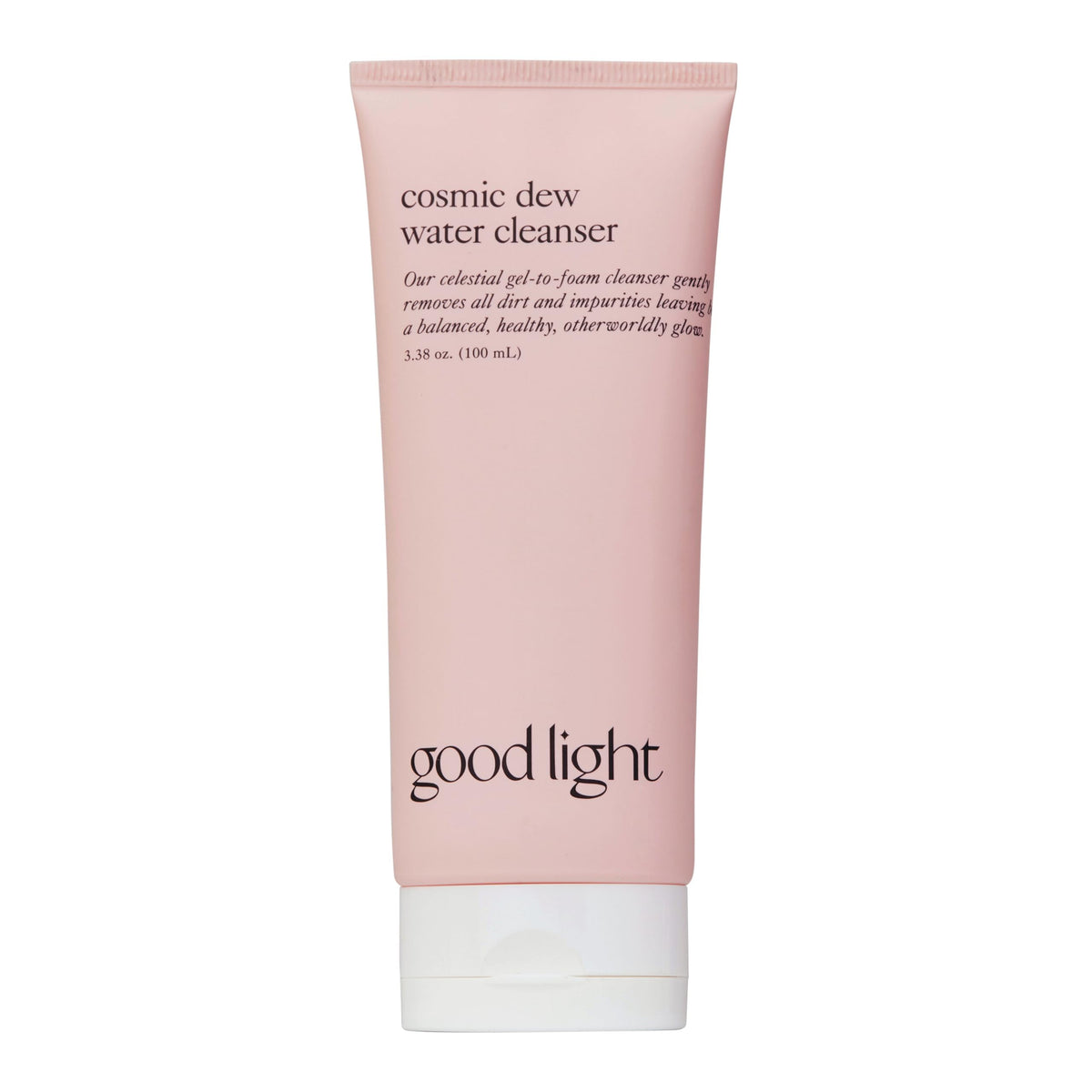 Good Light Cosmic Dew bottle close-up showcasing a hydrating cleanser for sensitive skin.