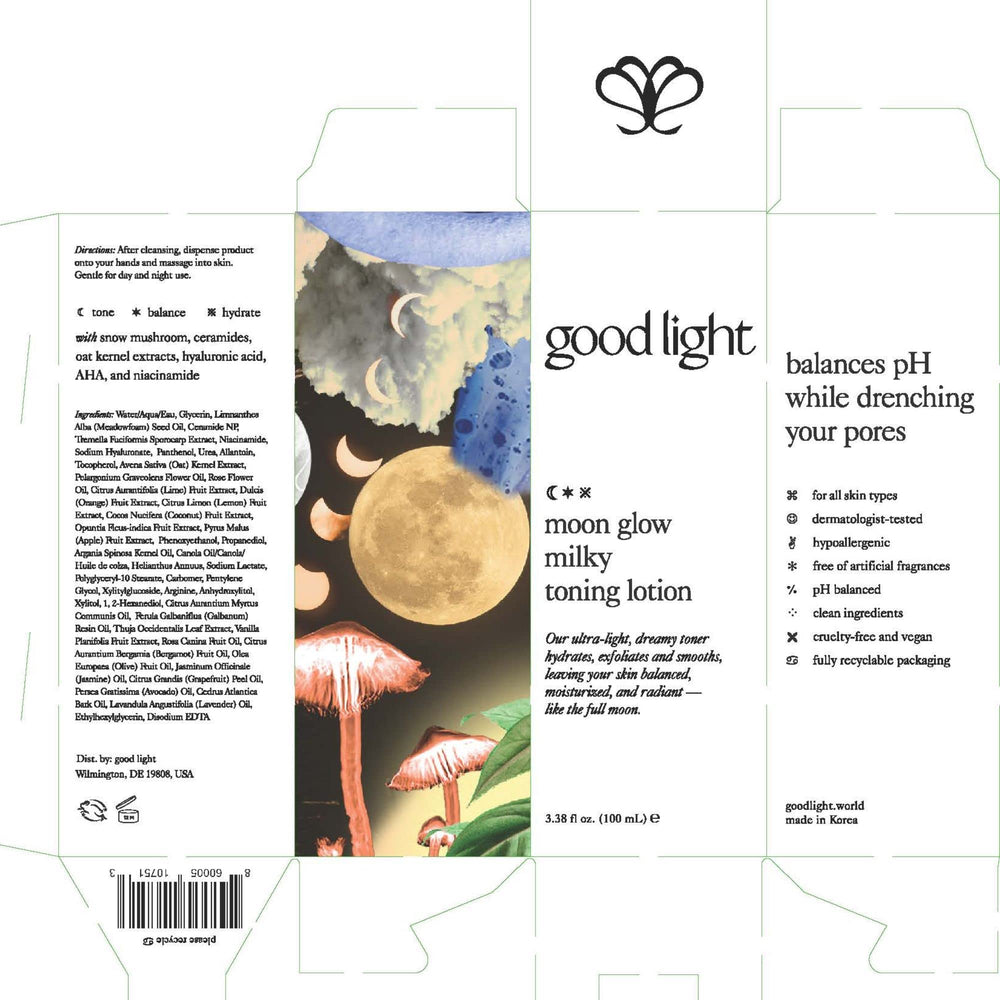 Vegan and fragrance-free Moon Glow Toner packaging