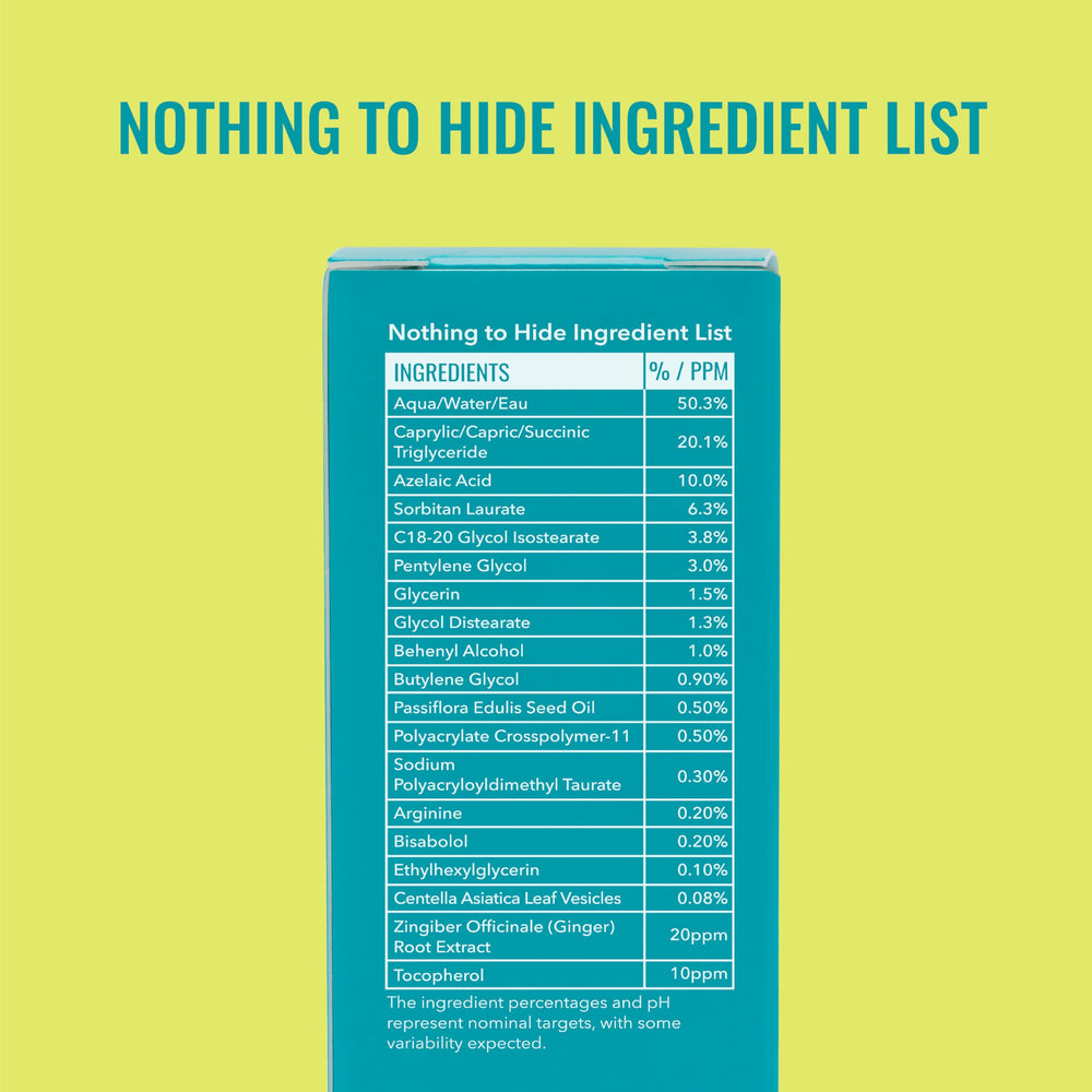 Good Molecules 10% Azelaic Acid Treatment fragrance free label suitable for sensitive skin