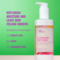 Good Molecules B5 Hydrating Body Serum gel texture gliding on skin