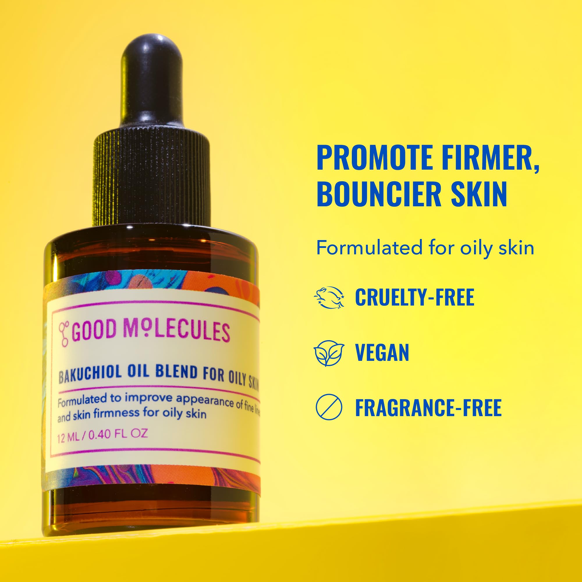 Good Molecules Bakuchiol Oil dropper delivers precise drops for nightly use.