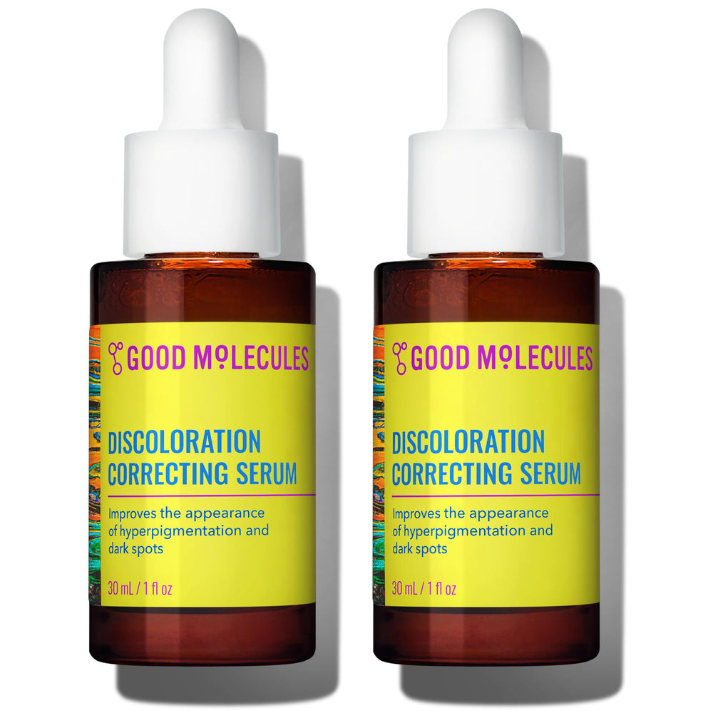 Good Molecules Discoloration Correcting Serum Pack-2 front box view targets dark spots and even tone