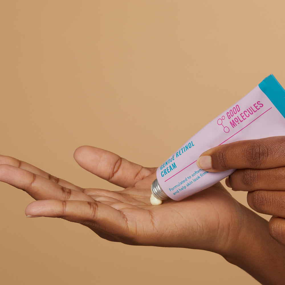 Good Molecules Gentle Retinol Cream cruelty-free ethos on packaging.