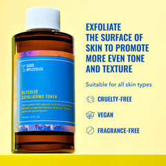 Good Molecules Glycolic Exfoliating Toner applied with a cotton pad demonstrates even application.