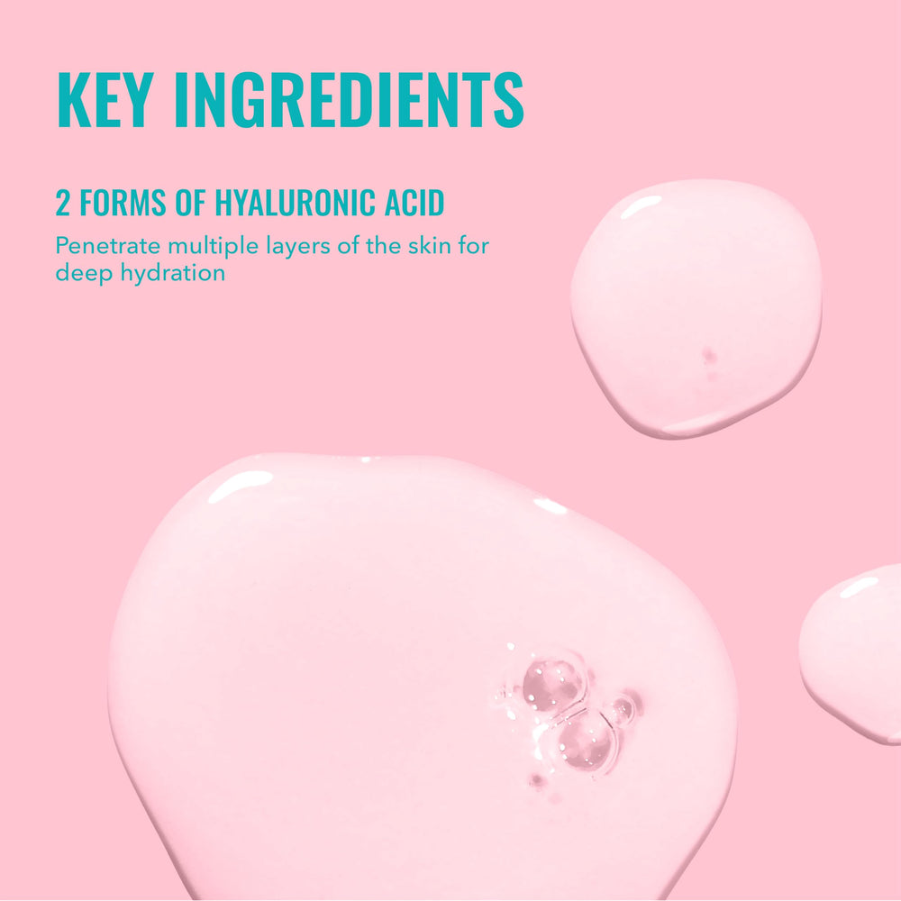 Good Molecules Hyaluronic Acid Serum bottle closeup with clear non greasy texture