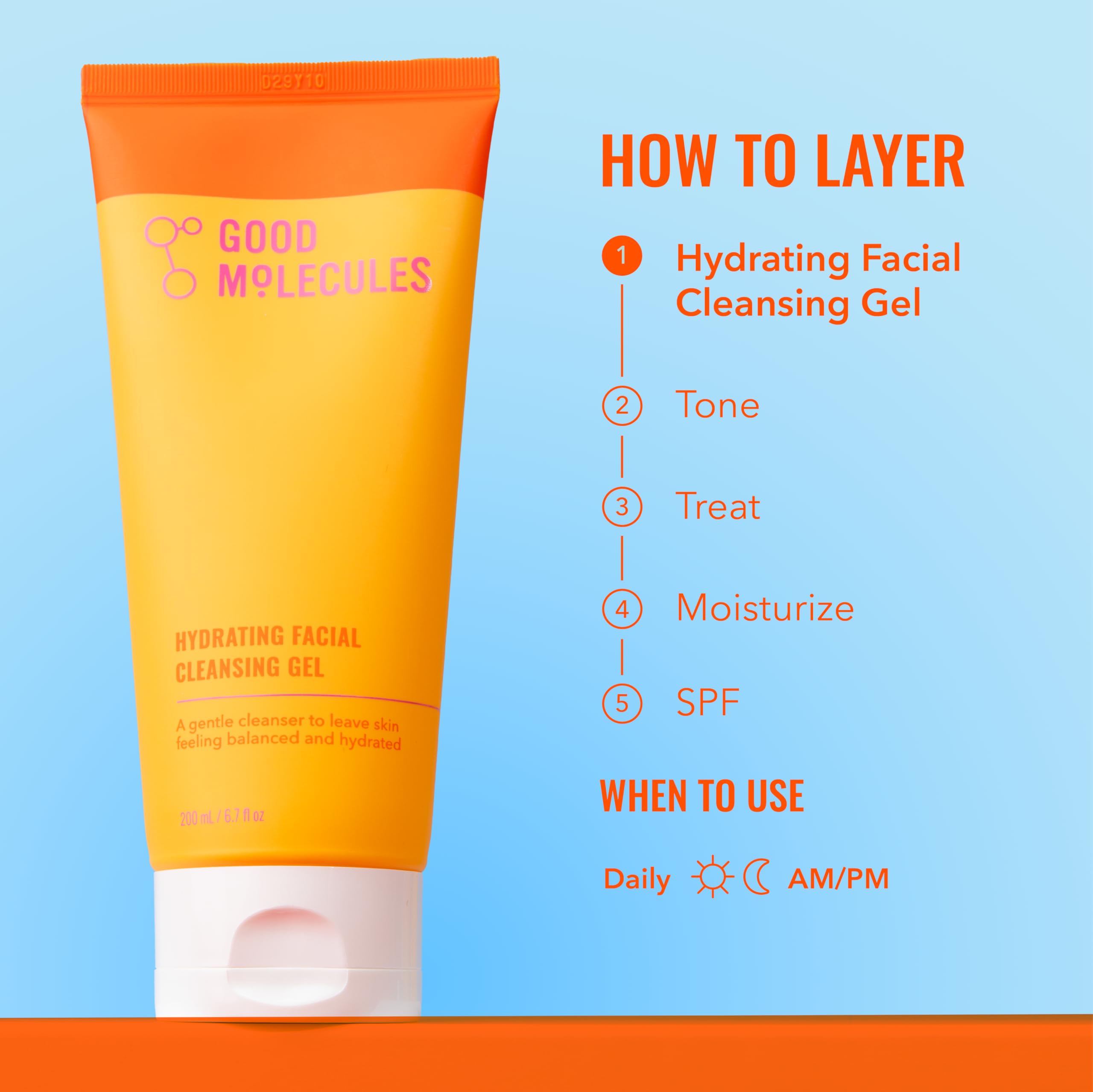 Pineapple-detail of Good Molecules Hydrating Cleansing Gel emphasizing gentle purification.