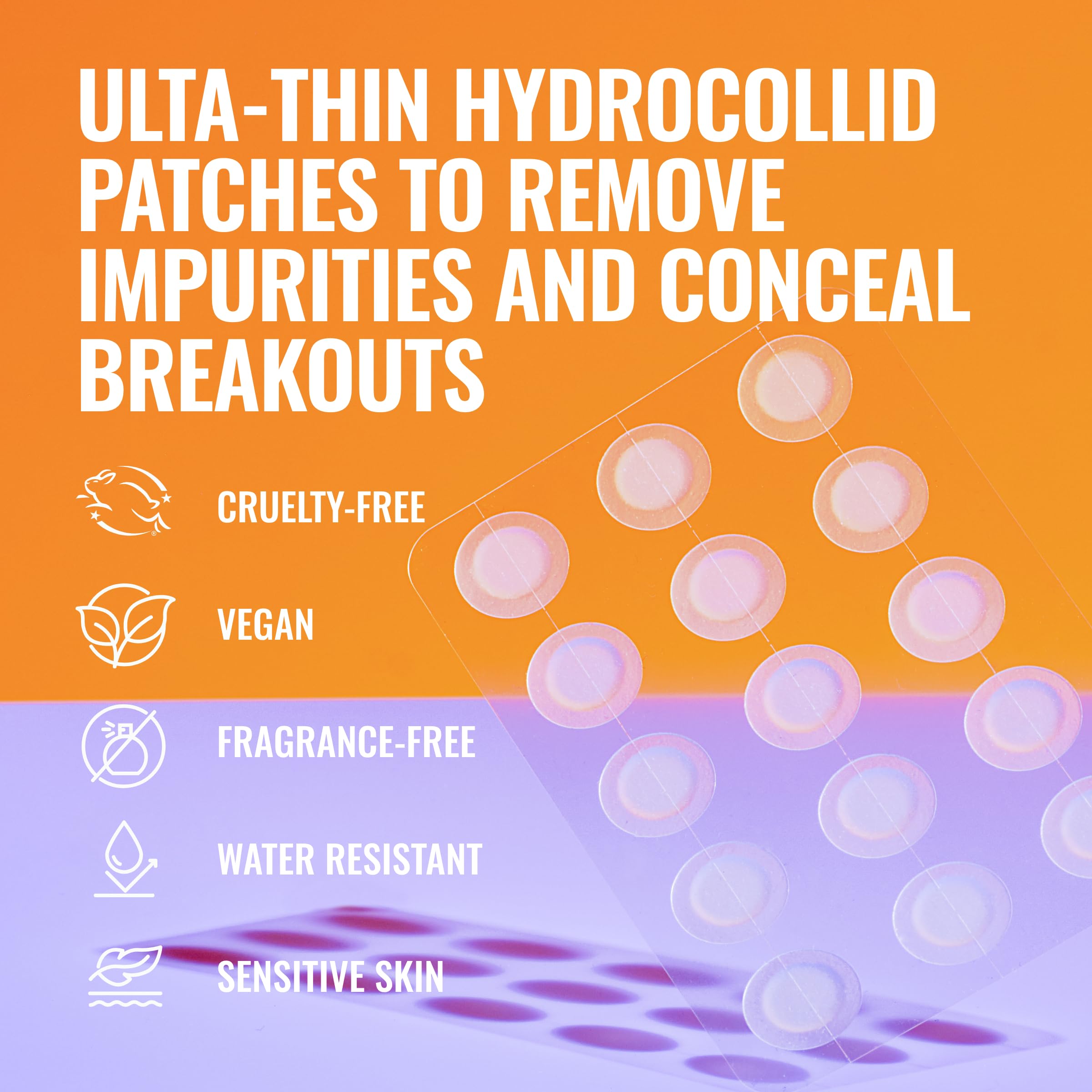 Good Molecules hydrocolloid technology helps patches stay discreet and comfortable.