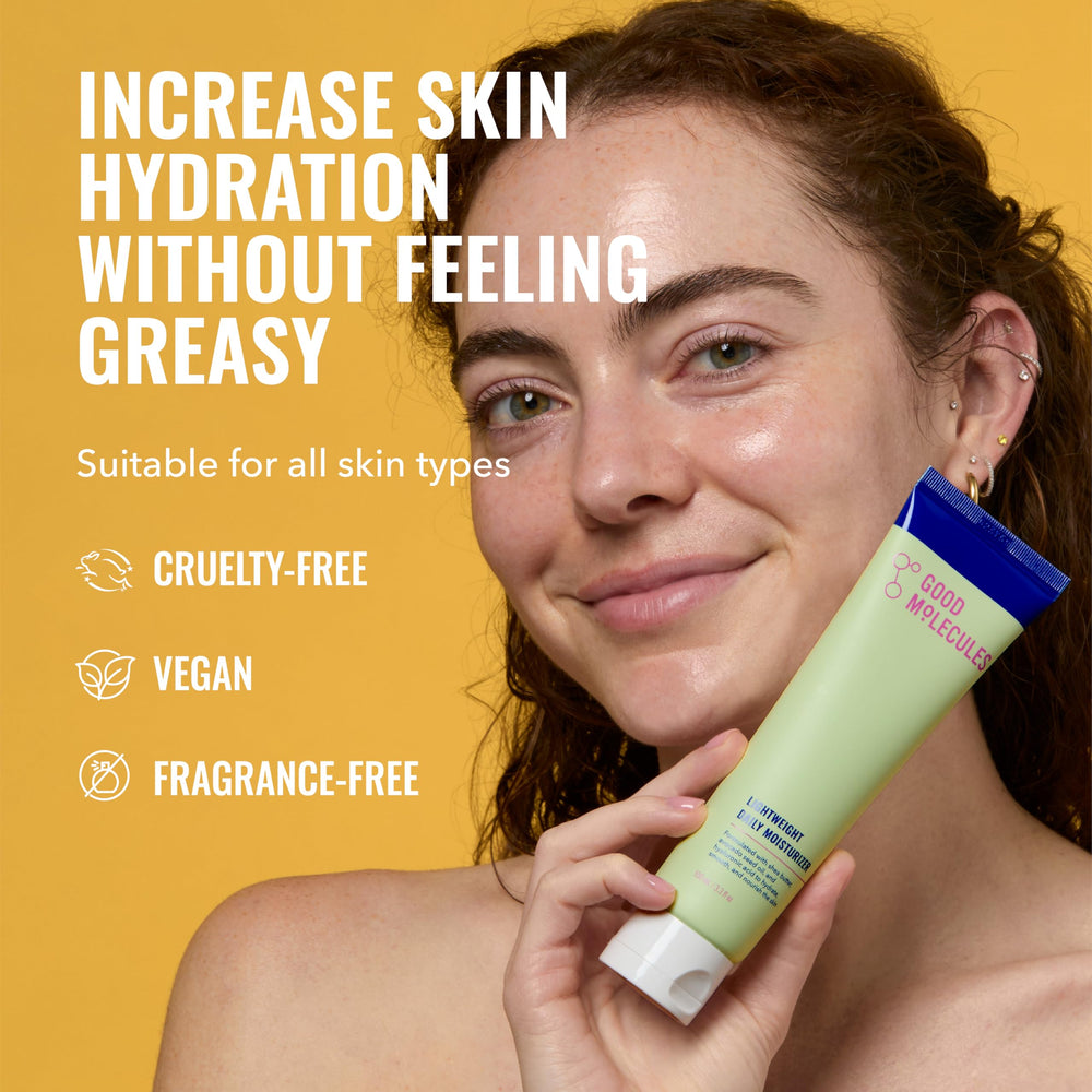 Close-up of creamy texture from Good Molecules moisturizer for smooth skin