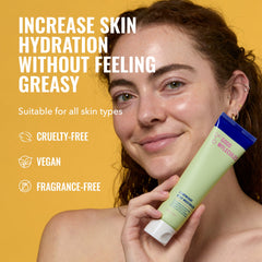 Close-up of creamy texture from Good Molecules moisturizer for smooth skin