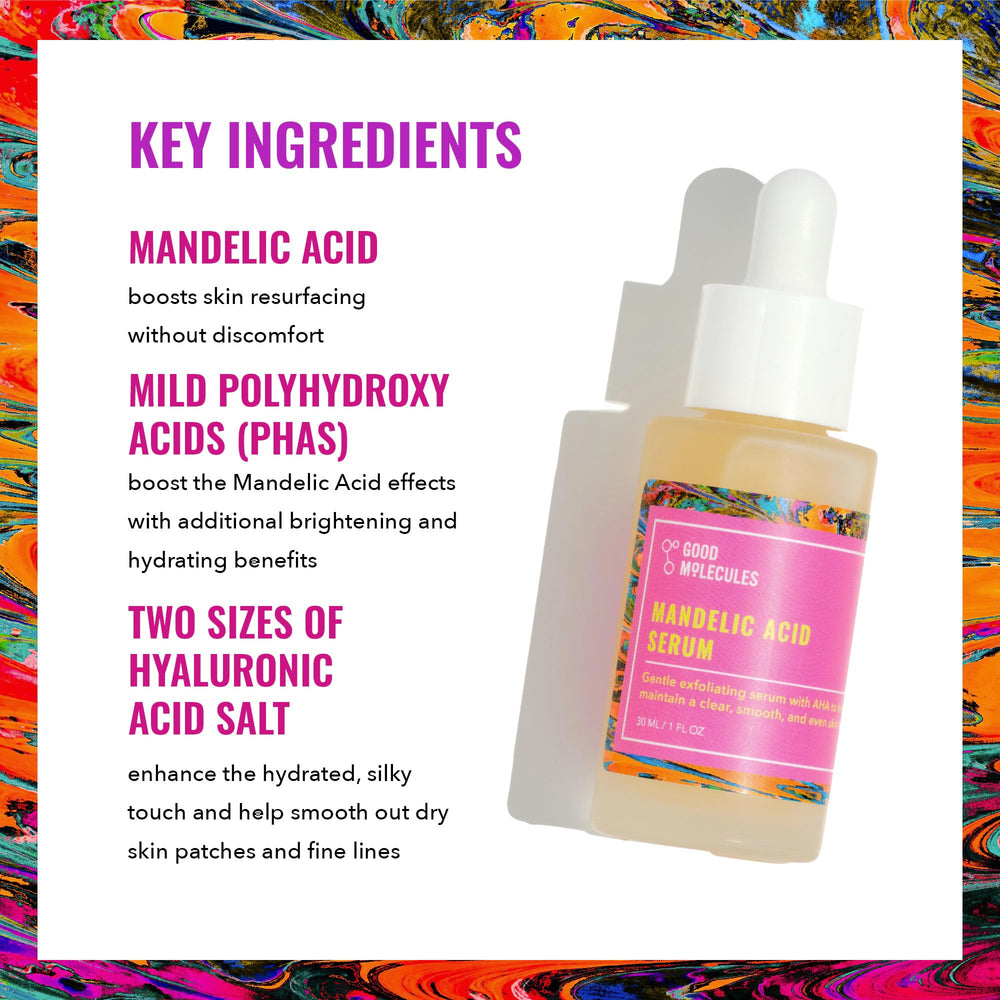 Application scene of Good Molecules Mandelic Acid Serum improving texture.