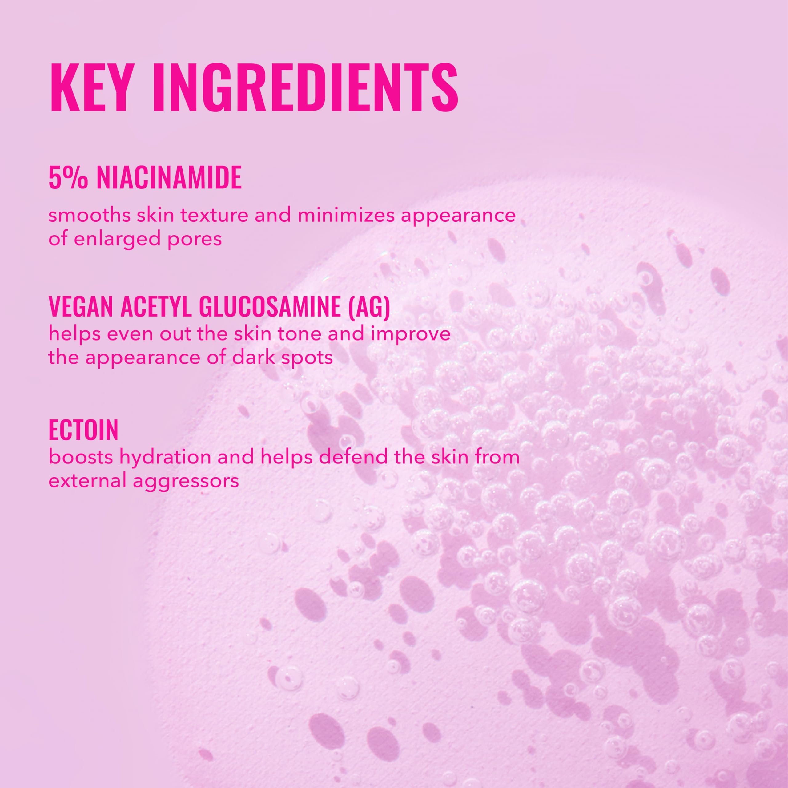 Good Molecules Niacinamide Serum with Ectoin on skin shows smooth, radiant prep for makeup.