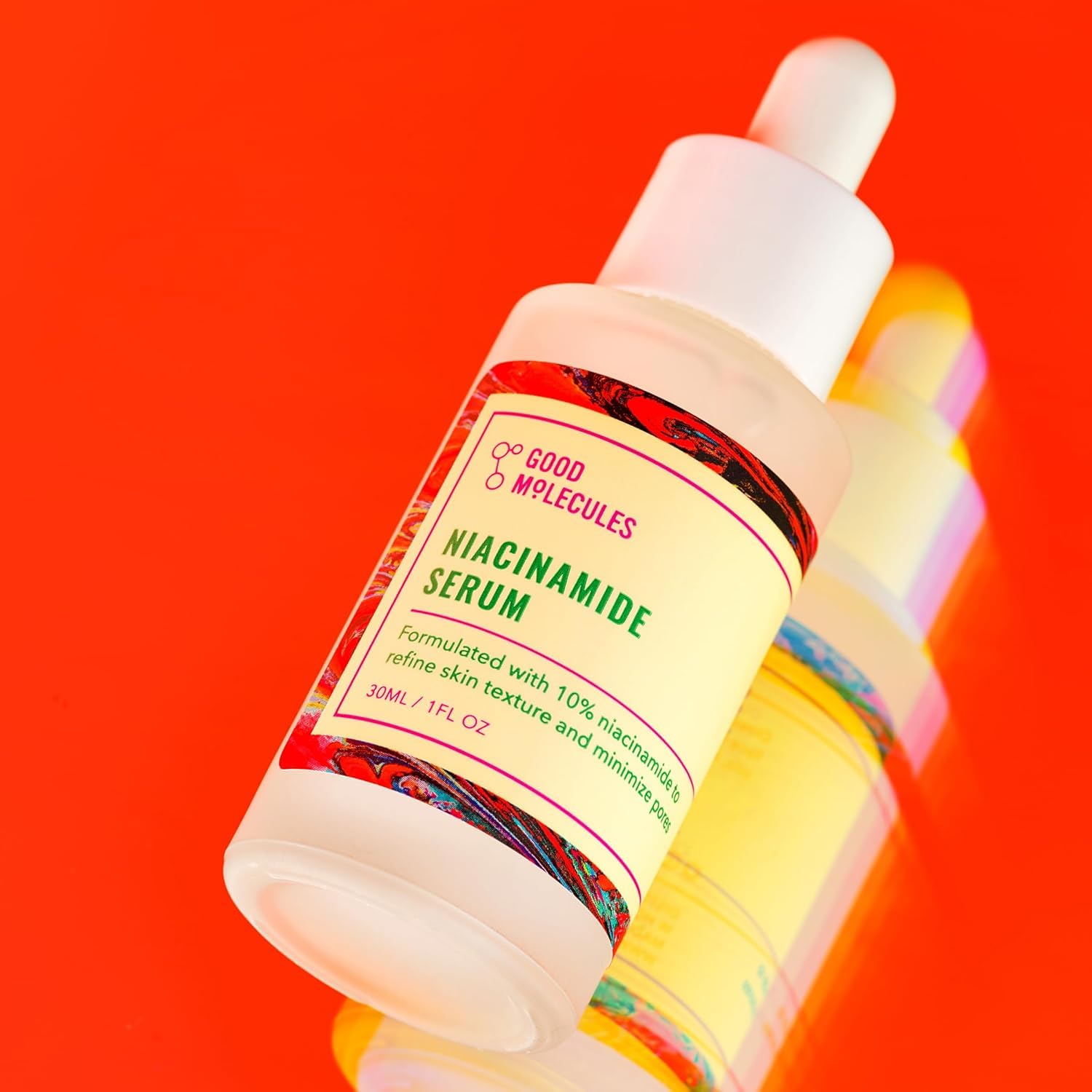 Good Molecules Niacinamide Serum back-of-packaging view showing usage notes