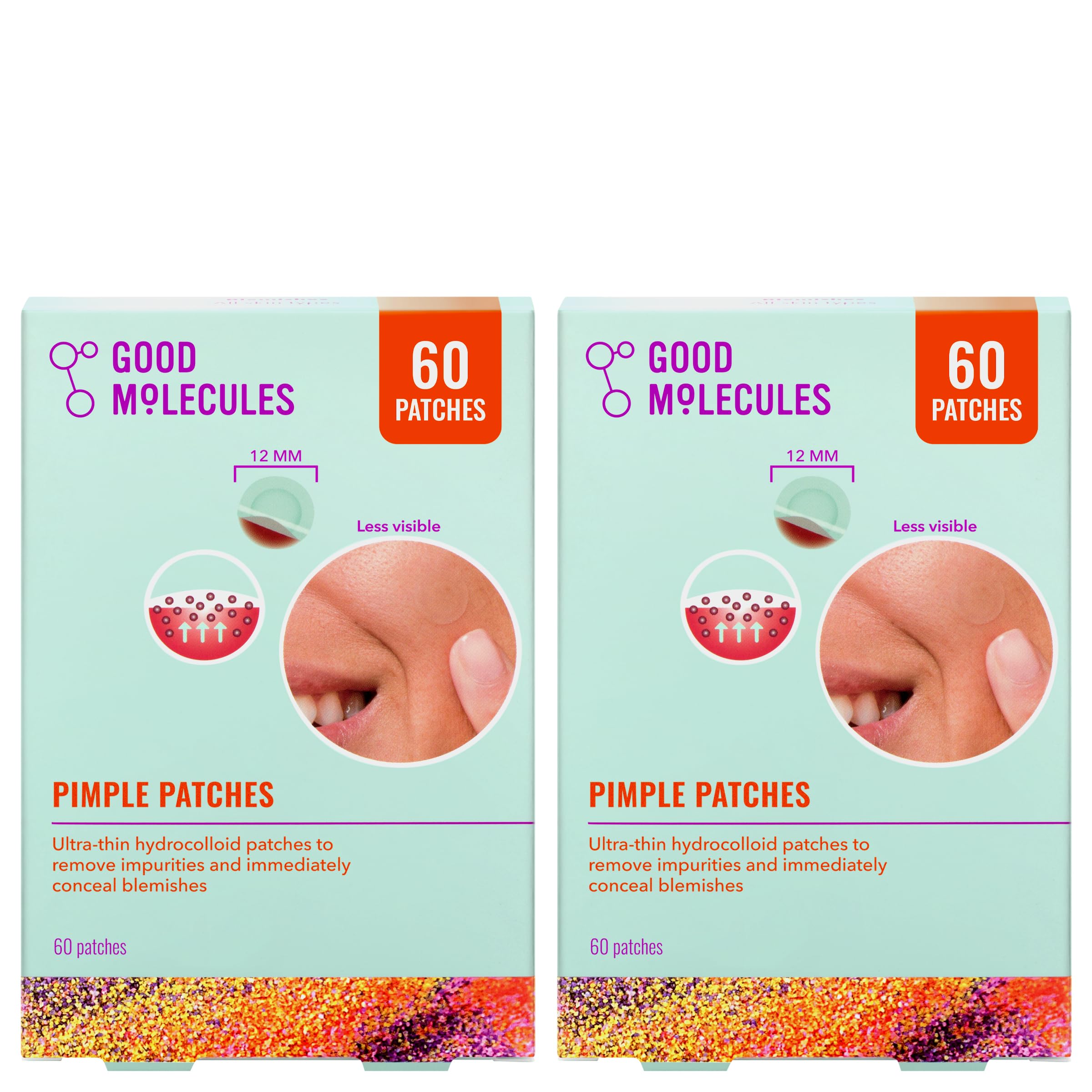 Good Molecules Pimple Patches Pack 120 packaging highlights value and convenient two-pack design.