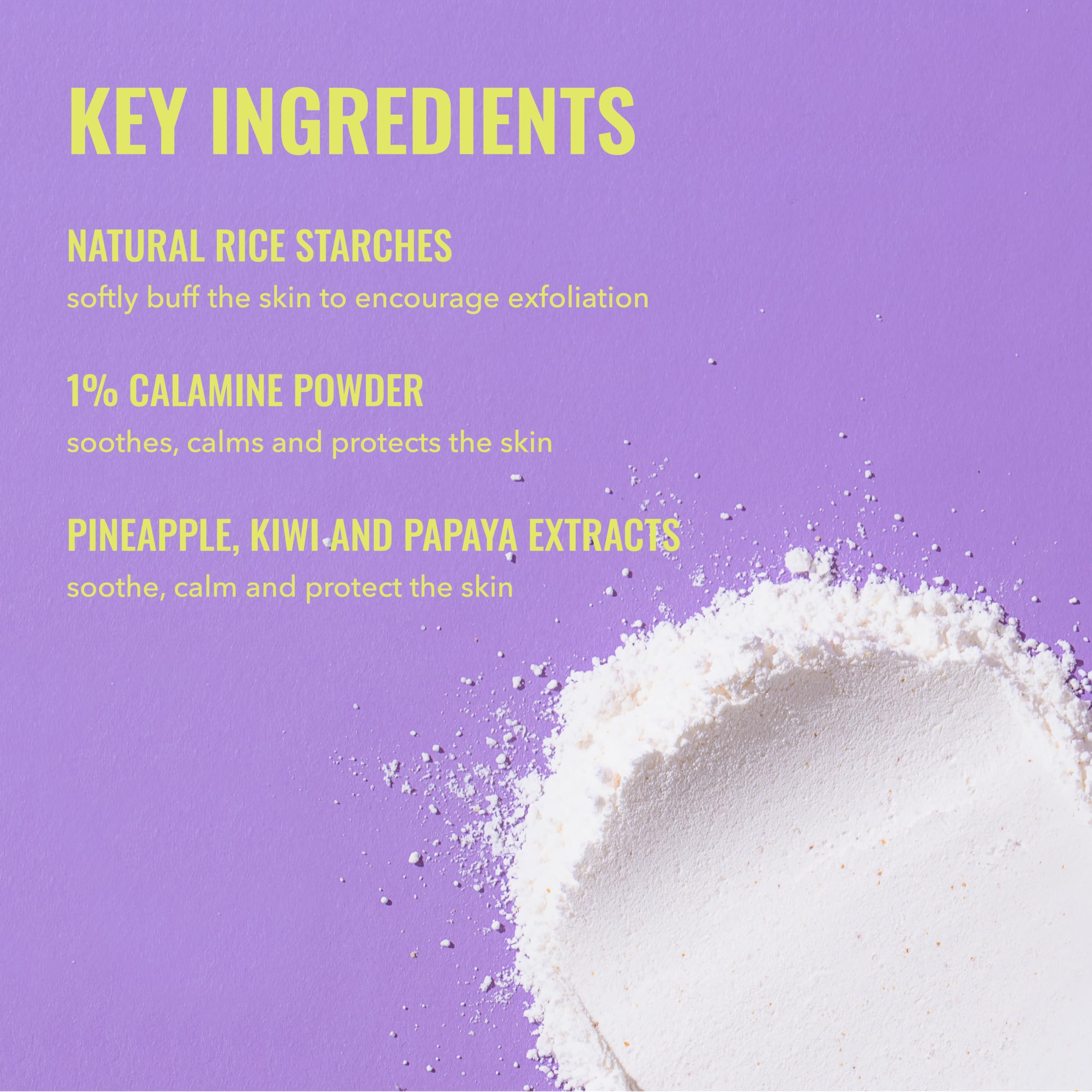 Good Molecules Pineapple Exfoliating Powder label highlights fragrance-free and vegan formula.