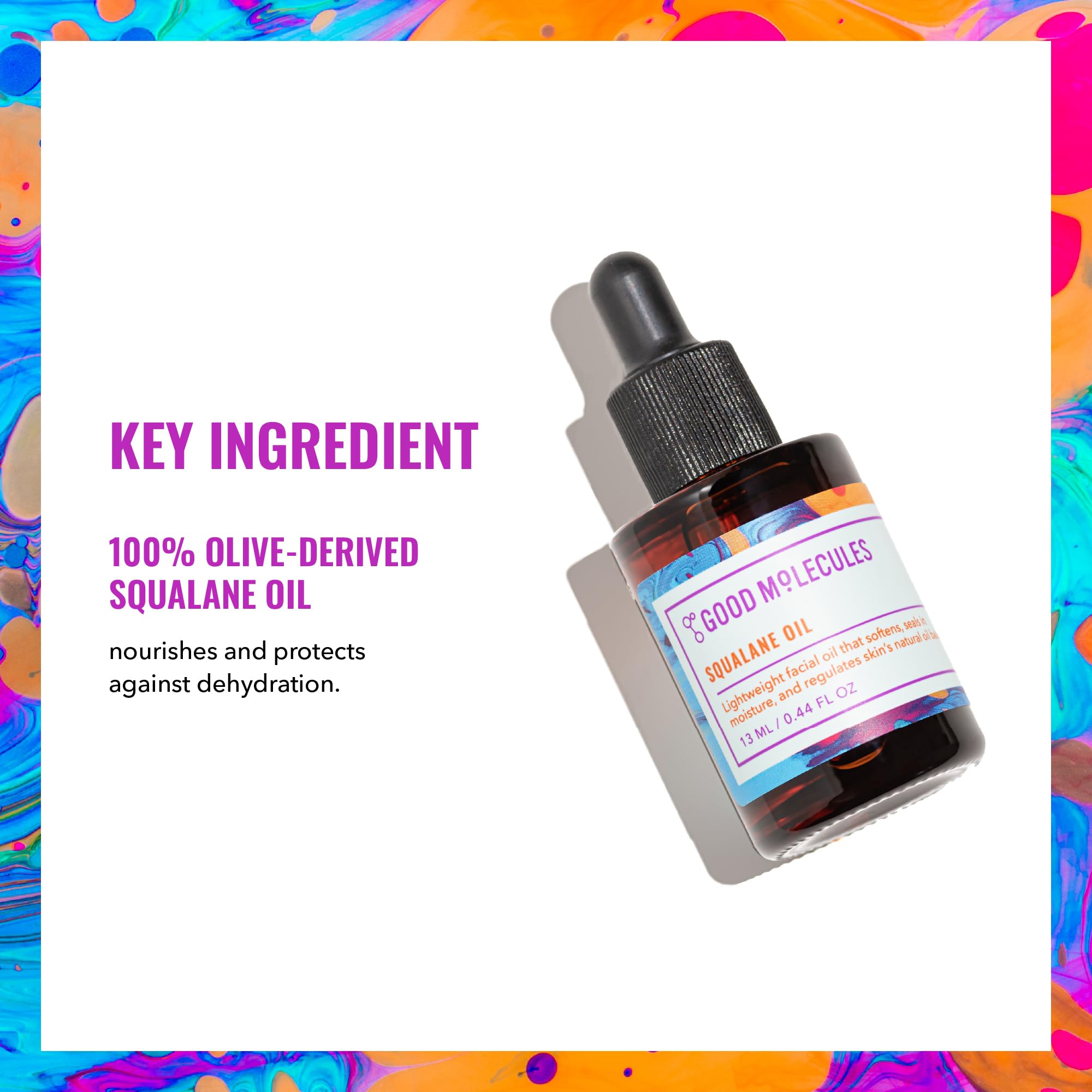 Applying Good Molecules Squalane Oil to the face for quick absorption.