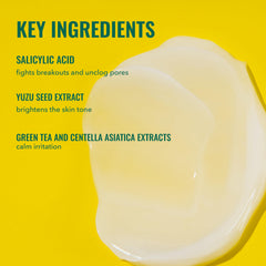 Application shot of Good Molecules Yuzu Blemish Gel Cream gliding onto skin