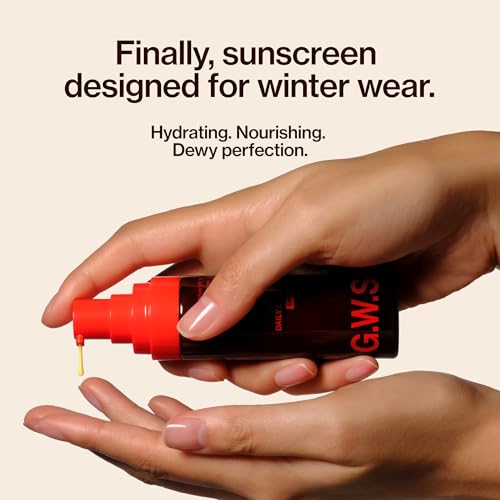 Good Weather Skin The One Daily Sun Cream being applied to neck, day protection