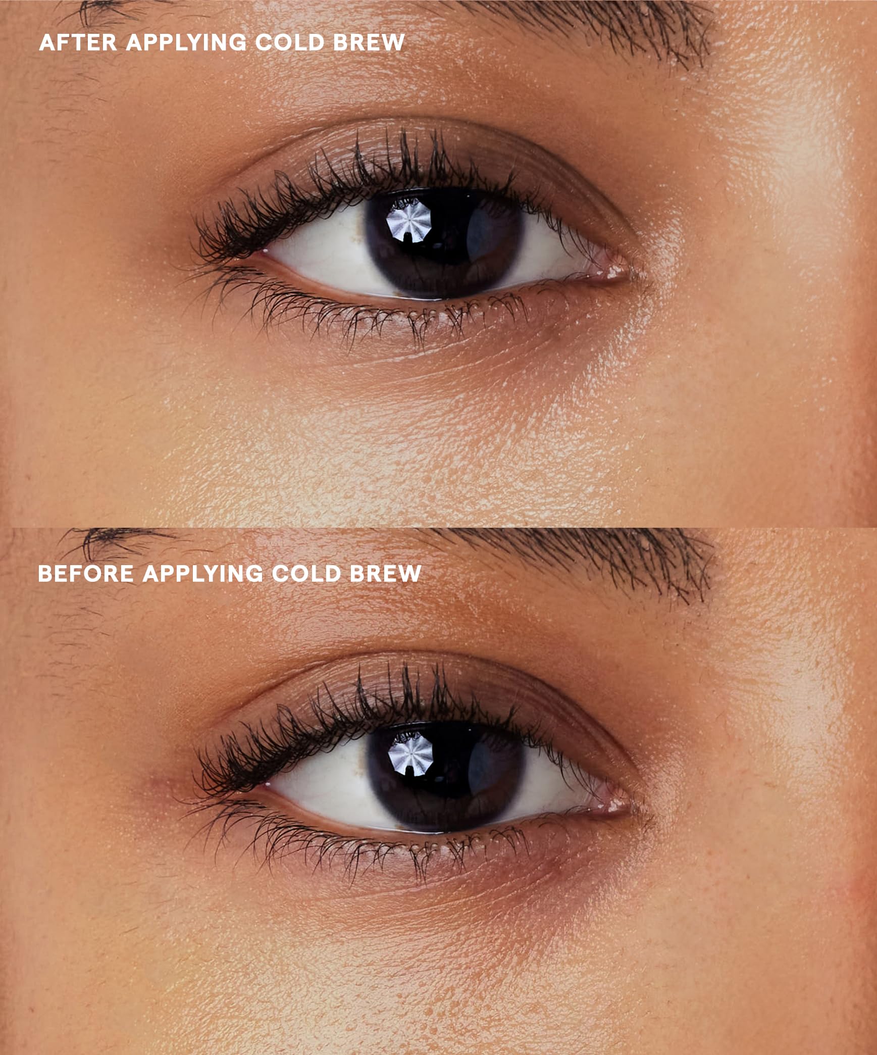 GOOD WEIRD Under-eye puffiness and dark circle improvement concept shot.
