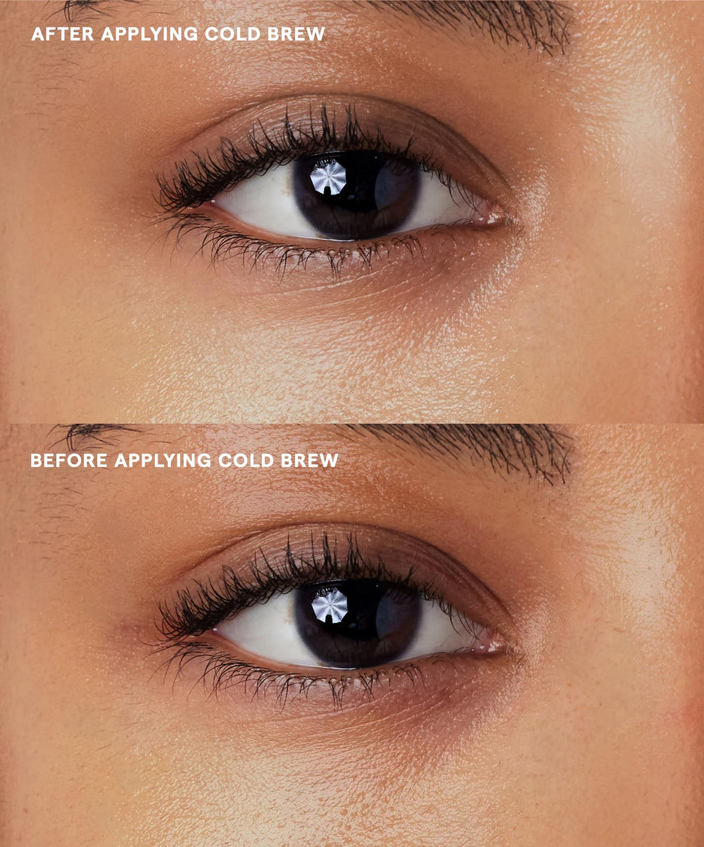 GOOD WEIRD Under-eye puffiness and dark circle improvement concept shot.