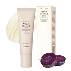 GOODAL Black Carrot Retinol Cream bottle on display, shows premium hydration benefits