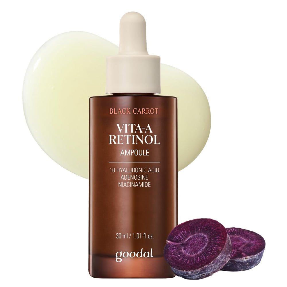 GOODAL Black Carrot Vita-A Retinol Ampoule bottle ready for daily hydration.