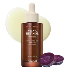 GOODAL Black Carrot Vita-A Retinol Ampoule bottle ready for daily hydration.