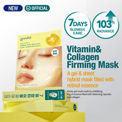 GOODAL Green Tangerine Vita C Gel Mask applied for smooth, radiant skin.