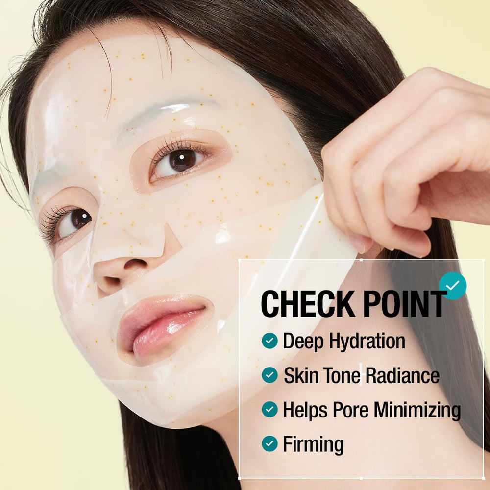 GOODAL Green Tangerine Vita C Gel Mask overnight treatment nourishes skin.