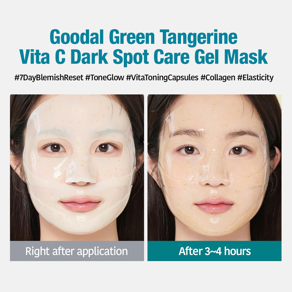 GOODAL Green Tangerine Vita C Gel Mask gentle for sensitive skin.