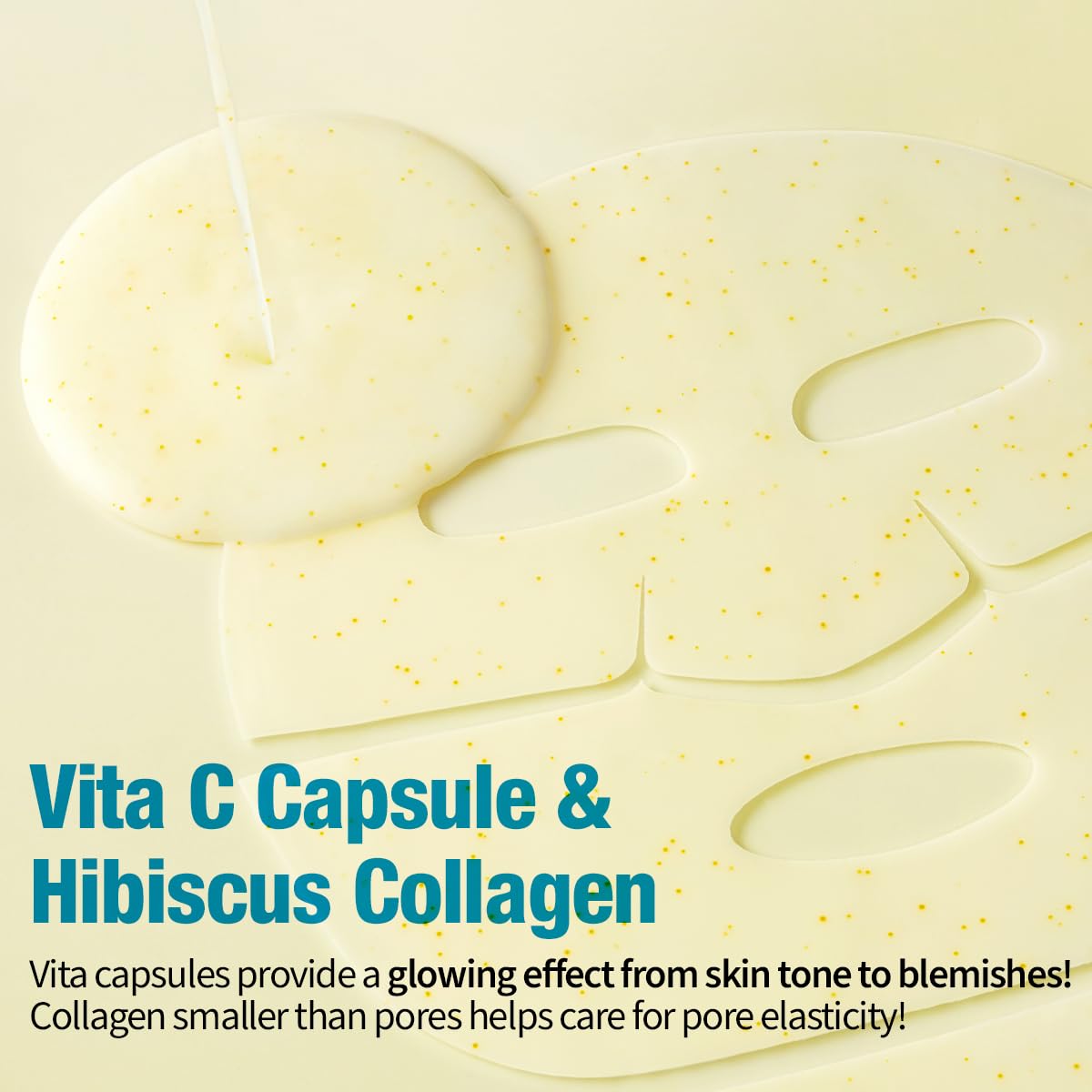 GOODAL Green Tangerine Vita C Gel Mask close-up shows sensitive-skin formula.