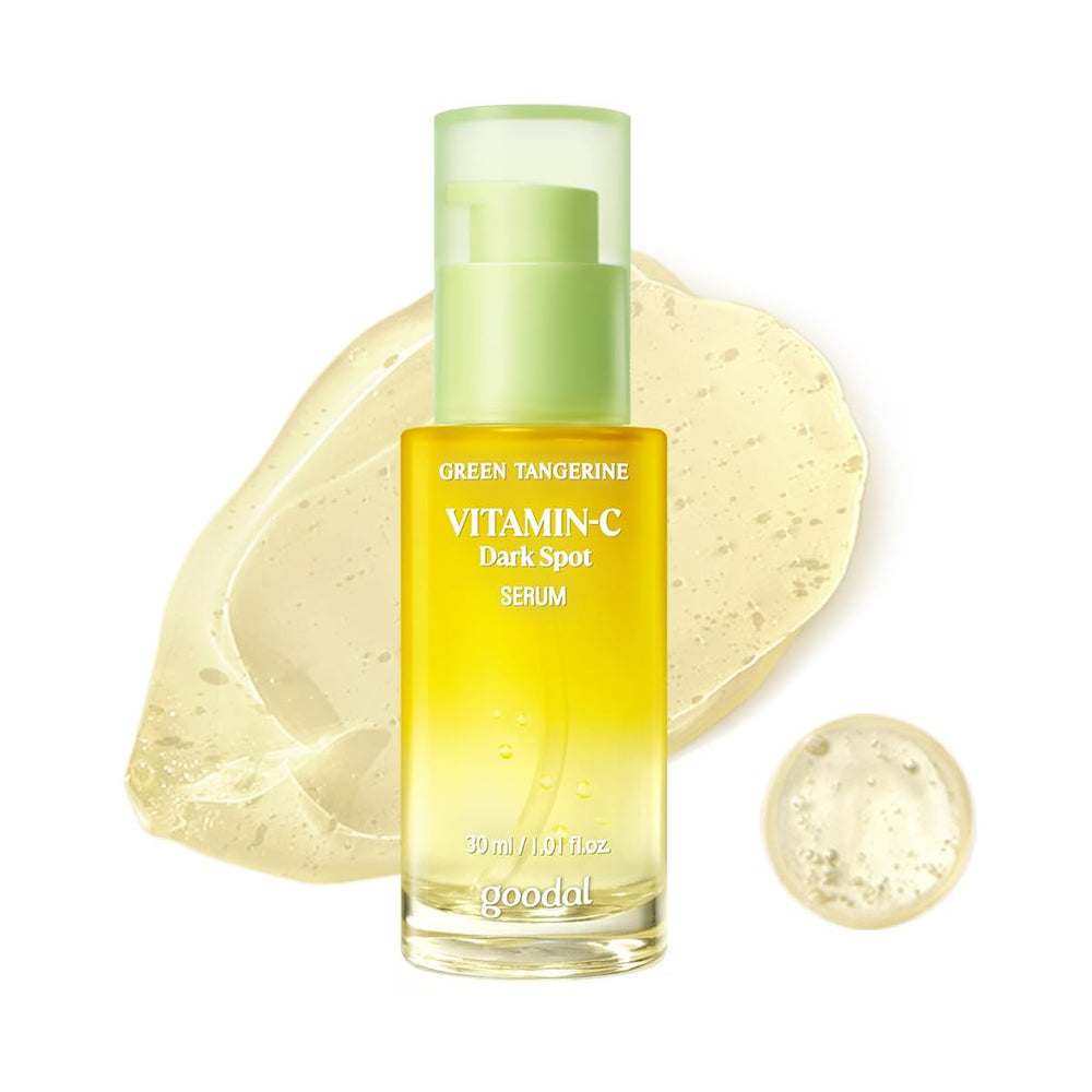 GOODAL green tangerine vitamin C serum bottle highlighting brightening formula for radiant skin