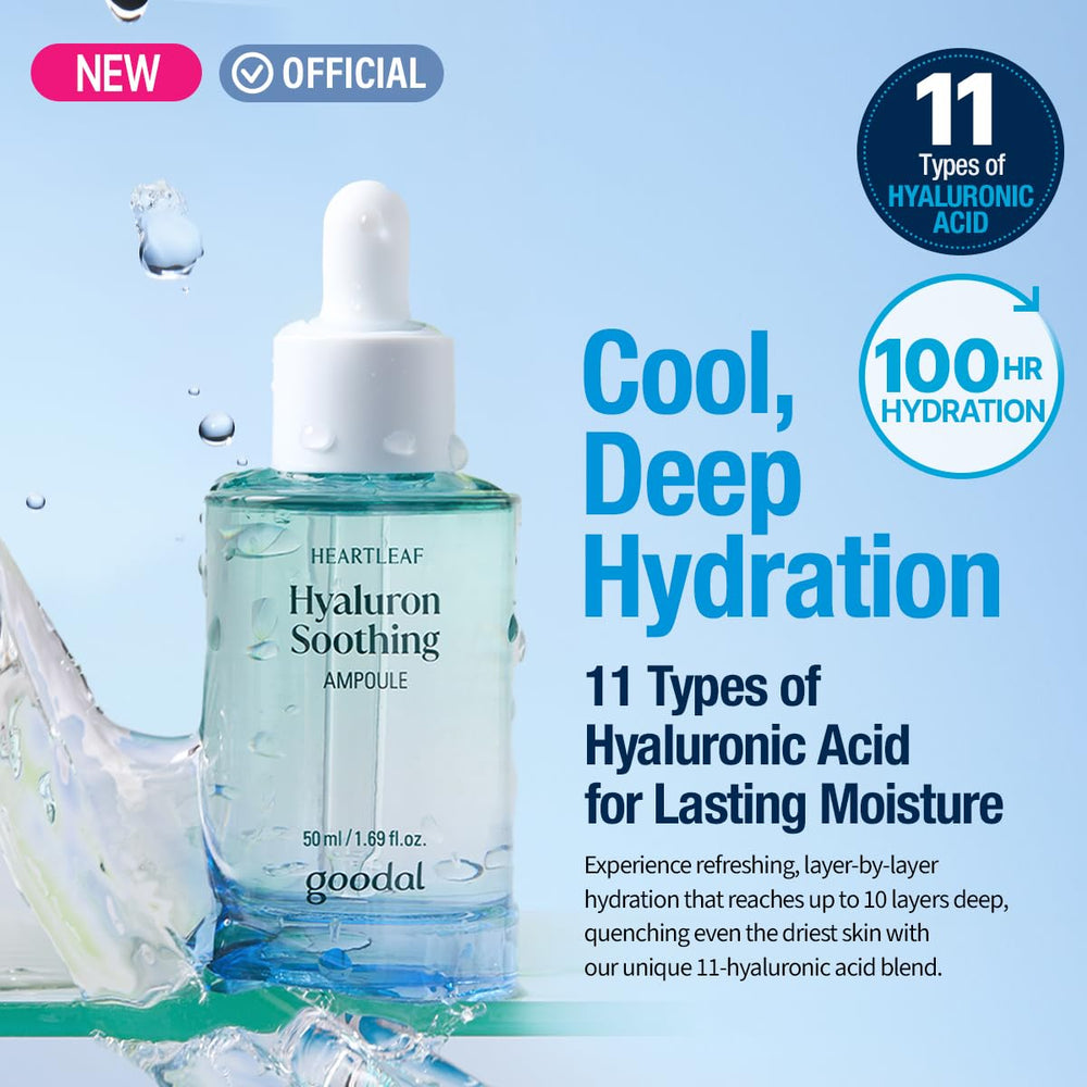 GOODAL Heartleaf Hyaluron Ampoule texture shows quick absorption.
