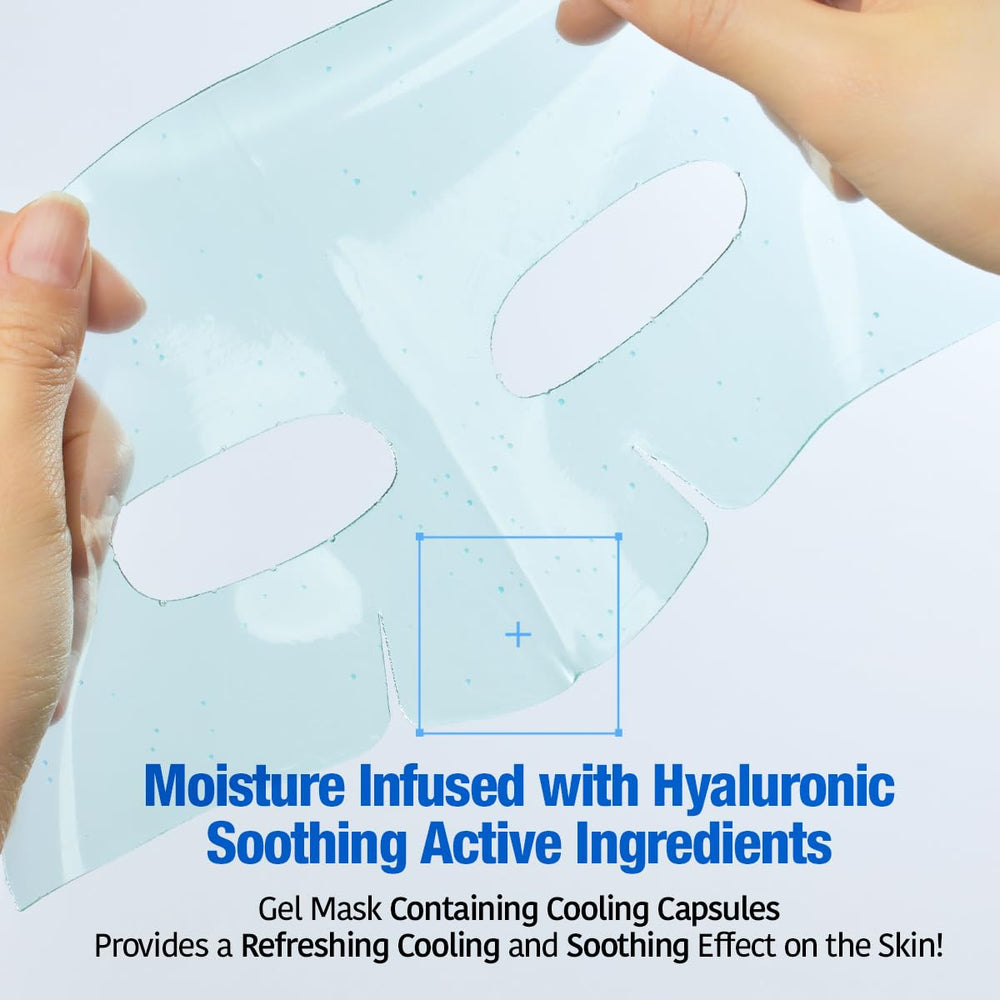 GOODAL Heartleaf Hyaluron Gel Mask soft, cooling gel adheres comfortably.