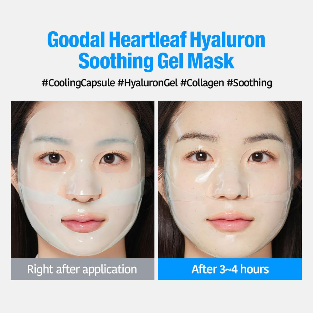 GOODAL Heartleaf Hyaluron Gel Mask pairs with Vita C line for enhanced results.