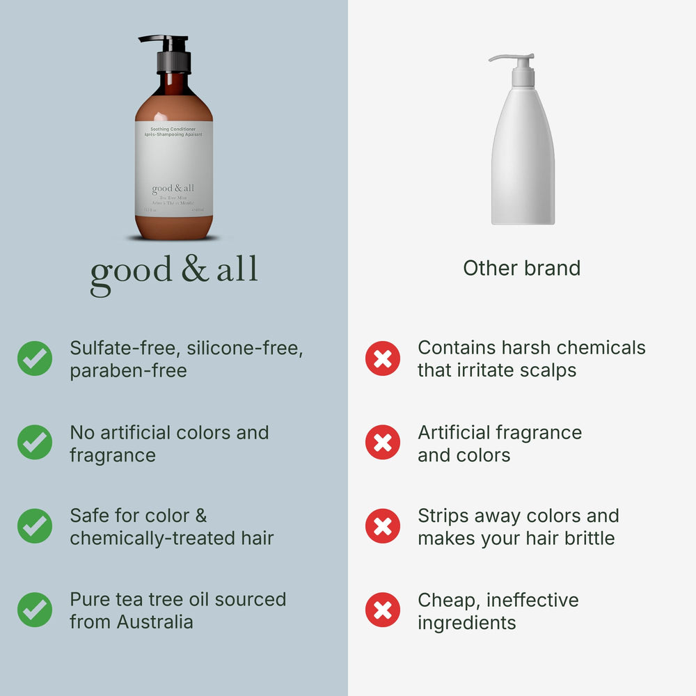 GOOD&ALL peppermint splash illustrating cooling sensation during scalp care