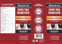 Goodnites Skin Tag Remover applicator tip close-up for precise application.