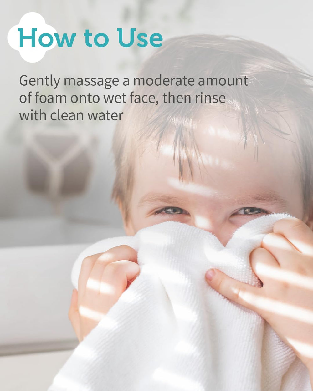 GOONGBE Kids' amino acids support skin conditioning during washing.