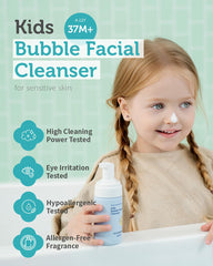GOONGBE Kids' Bubble Foam close-up highlighting rich, kid-friendly lather for hydration.