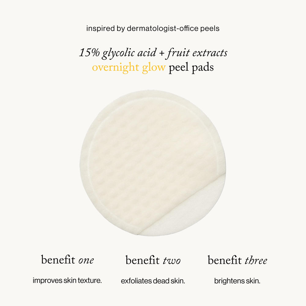 Goop Beauty 15% Glycolic Pads dual-textured pads for face and neck exfoliation.