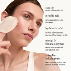 Goop Beauty 15% Glycolic Pads pad application detail for nightly routine.